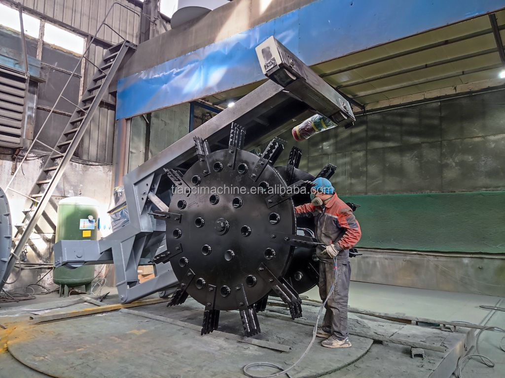 1200-3000mm چرخ نوع باقی مانده سویا / ذرت استیل کمپوست ماشین ترنر