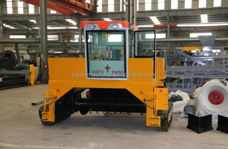 دستگاه ترنر کمپوست 500-1800m3/h ظرفیت فرمتر کود ارگانیک