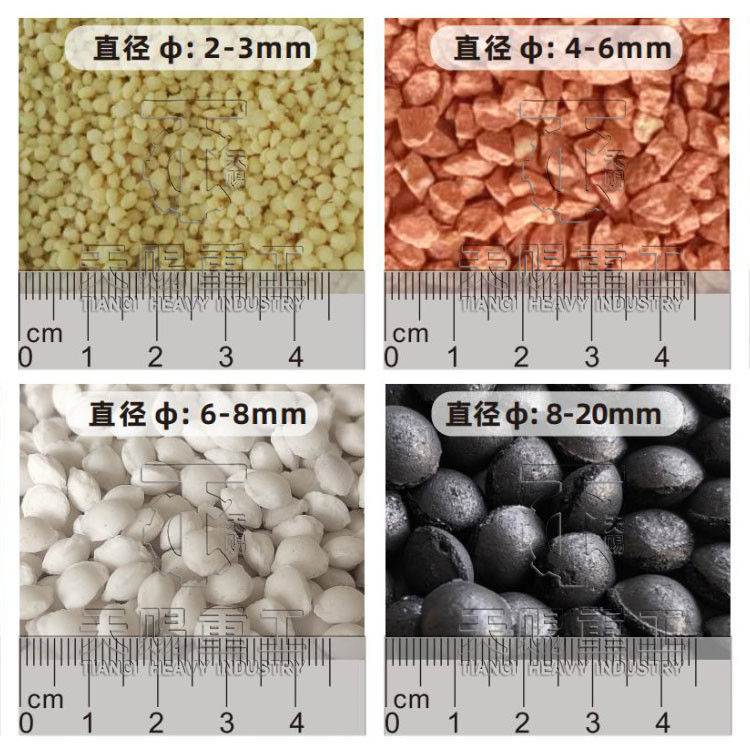 دستگاه گرانولاتور فشار خشک رول برای سولفات پتاس و دانه های اندازه 2-30mm با گرانولاتور کود