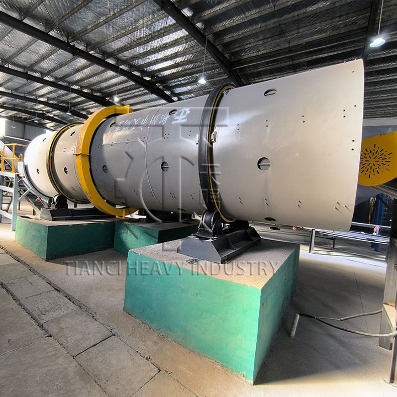 Large Capacity Compound Fertilizer Powder Granulation Machine Rotary Drum Granulator Production Line