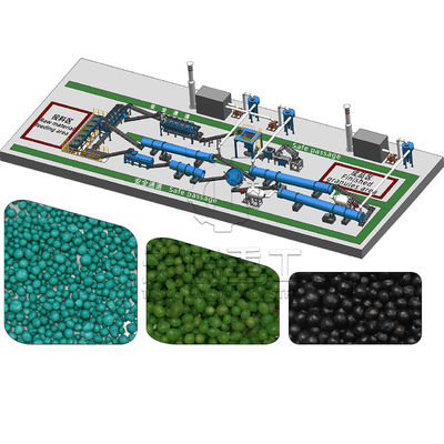 درام گرانول‌سازی کود NPK برای فرآیند گرانول‌سازی مرطوب پاششی
